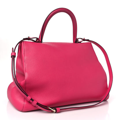 Delvaux Grained Calfskin GM Brillant Satchel Fuchsia 4 of 11