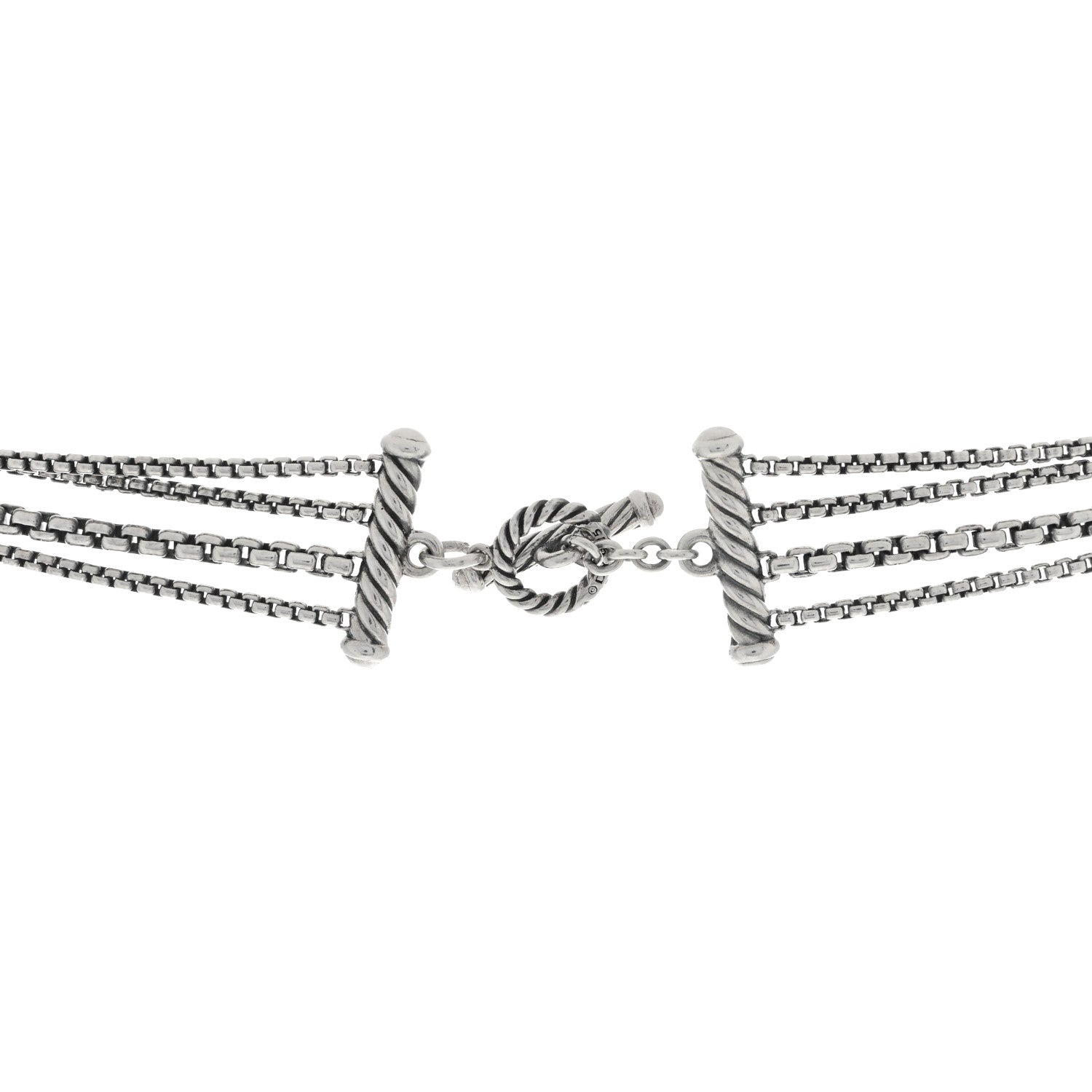 David Yurman Sterling Silver Diamond Blue Topaz Confetti Station Necklace 3 of 3