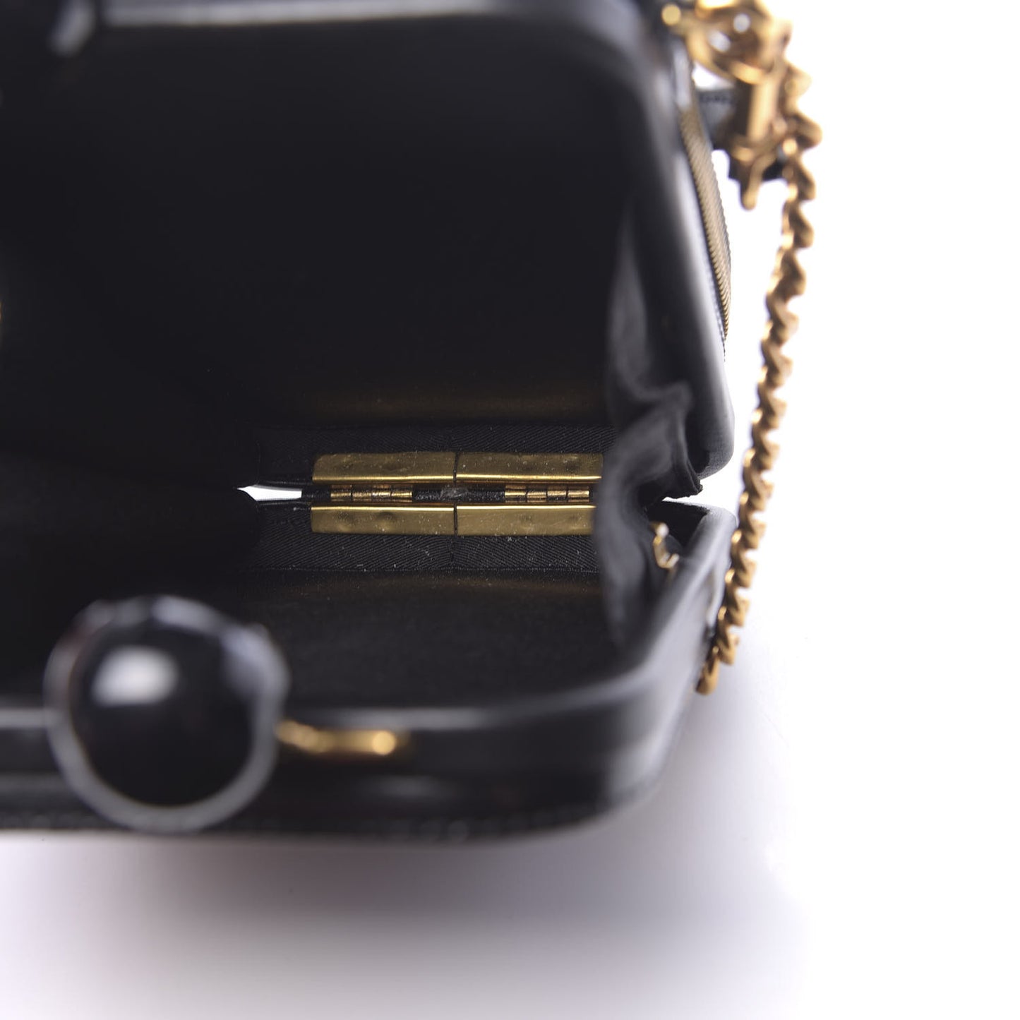 Smooth Calfskin The Vanity Crossbody Bag Black