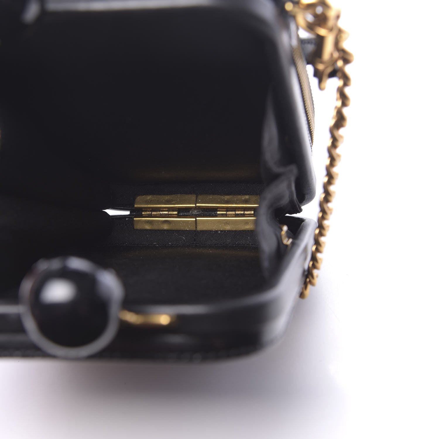 Marc Jacobs Smooth Calfskin The Vanity Crossbody Bag Black 8 of 11