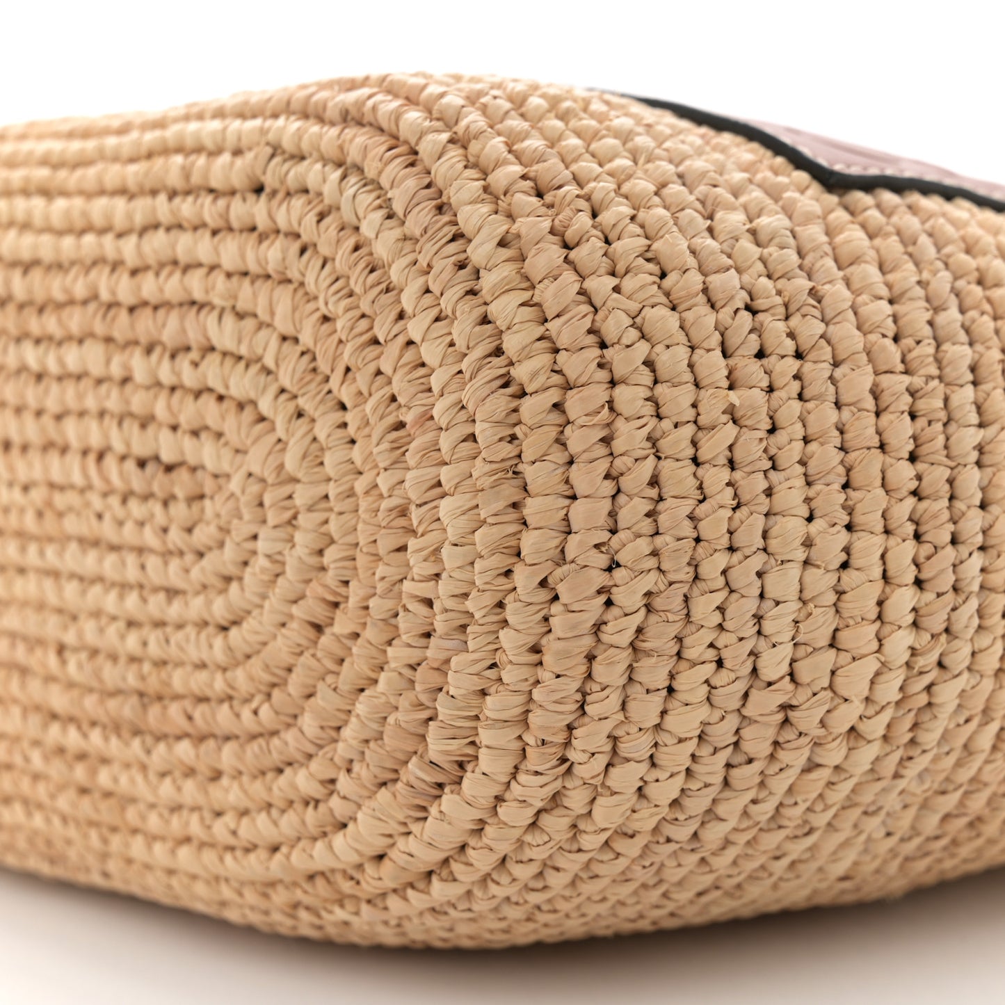 Calfskin Raffia Anagram Paulas Ibiza Pochette Bag Natural Tan