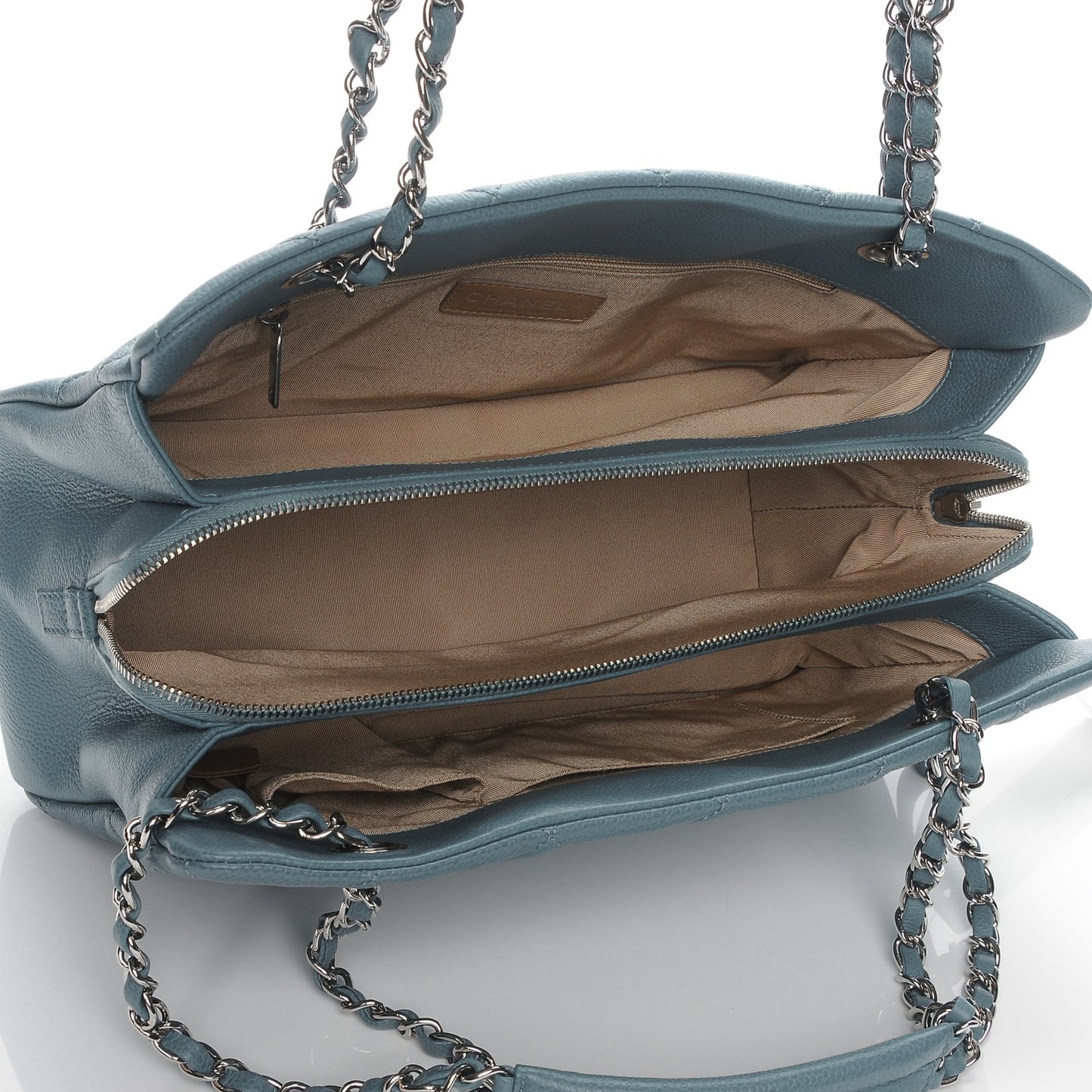Caviar Quilted Timeless CC Tote Blue
