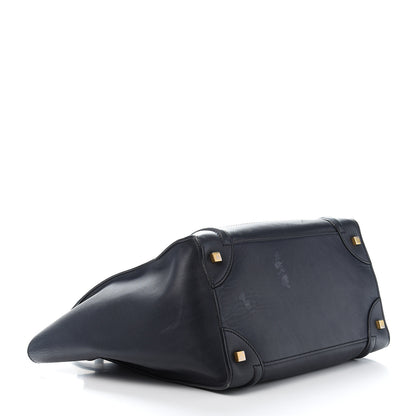 Celine Smooth Calfskin Mini Luggage Navy Blue 4 of 14