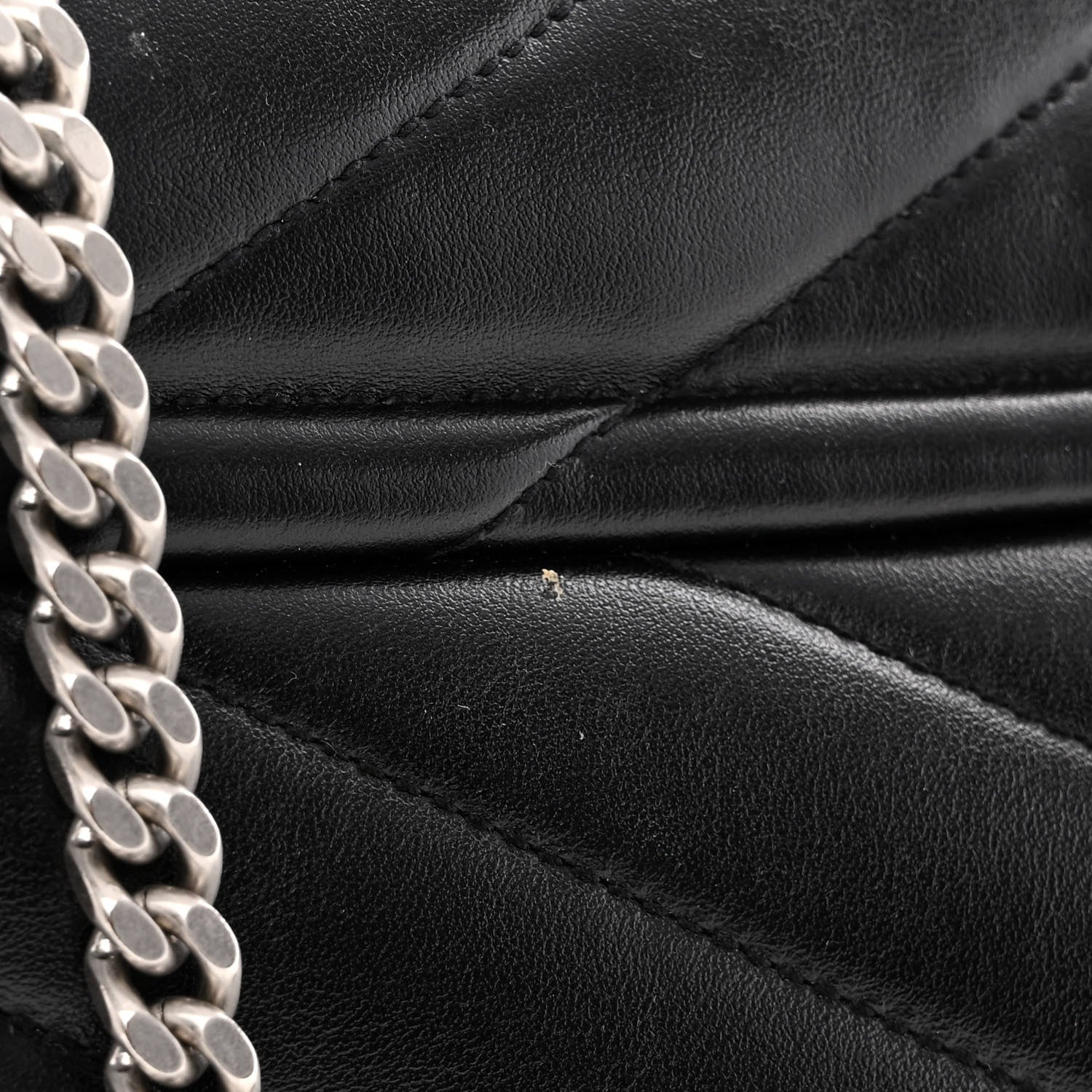 Saint Laurent Calfskin Y Quilted Monogram Medium Loulou Chain Satchel Black 12 of 12