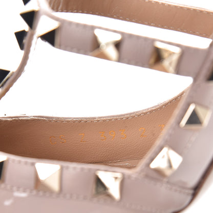 Valentino Garavani Patent Nappa Rockstud Ankle Strap 100mm Pumps 37 Poudre 8 of 8