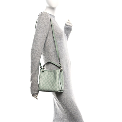 Gucci GG Supreme Monogram Emblem Small Shoulder Bag Sage Green 2 of 10
