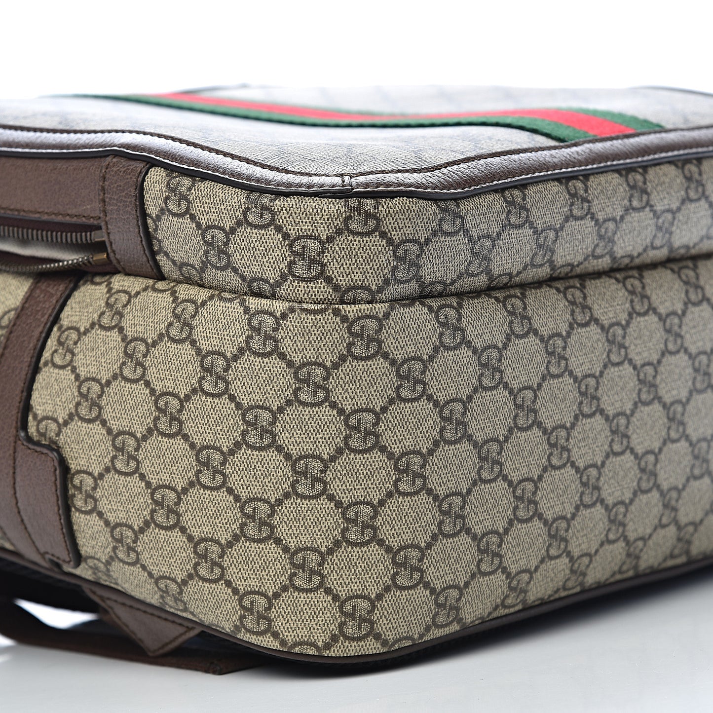 GG Supreme Monogram Medium Ophidia Day Backpack Brown