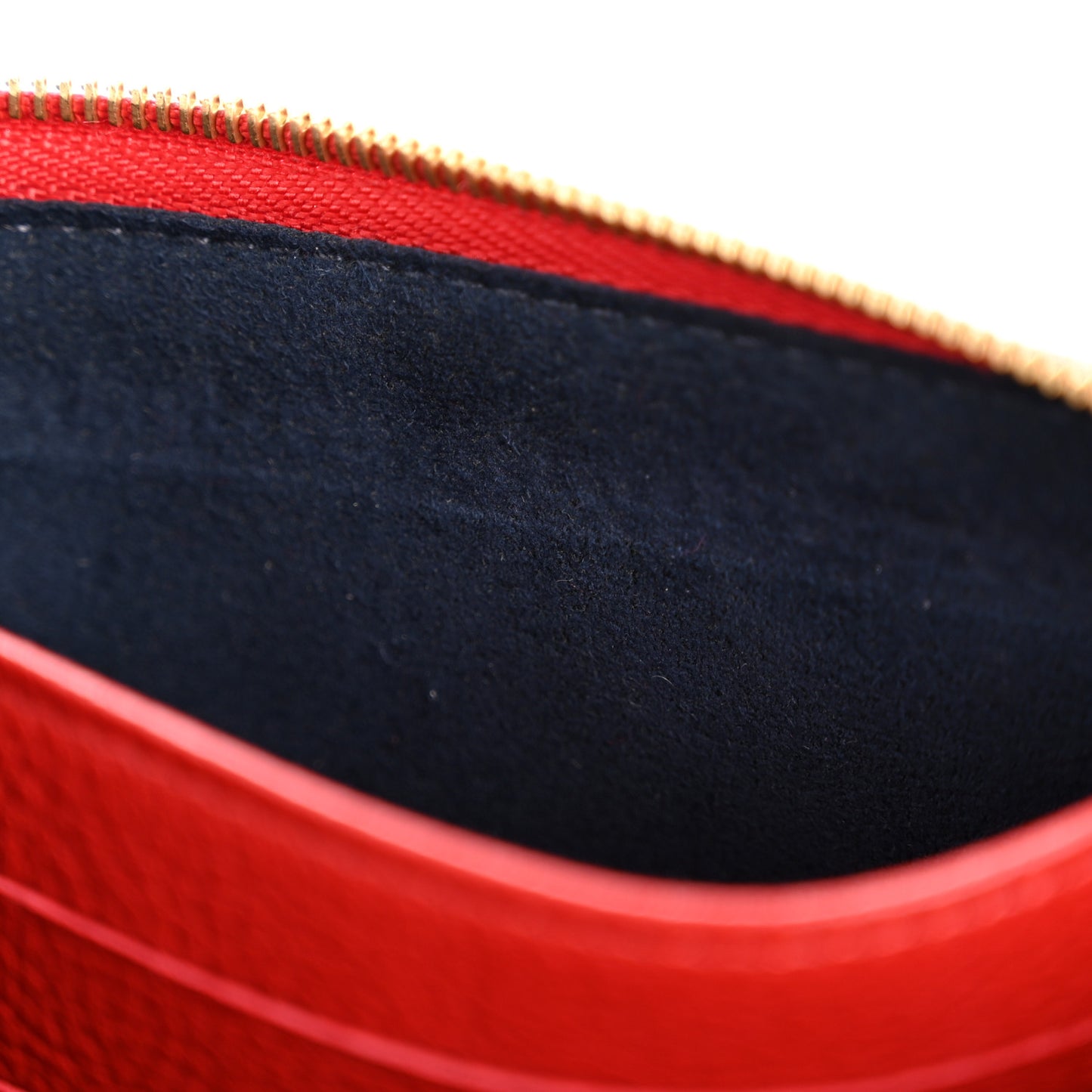 Empreinte Double Zip Pochette Marine Rouge