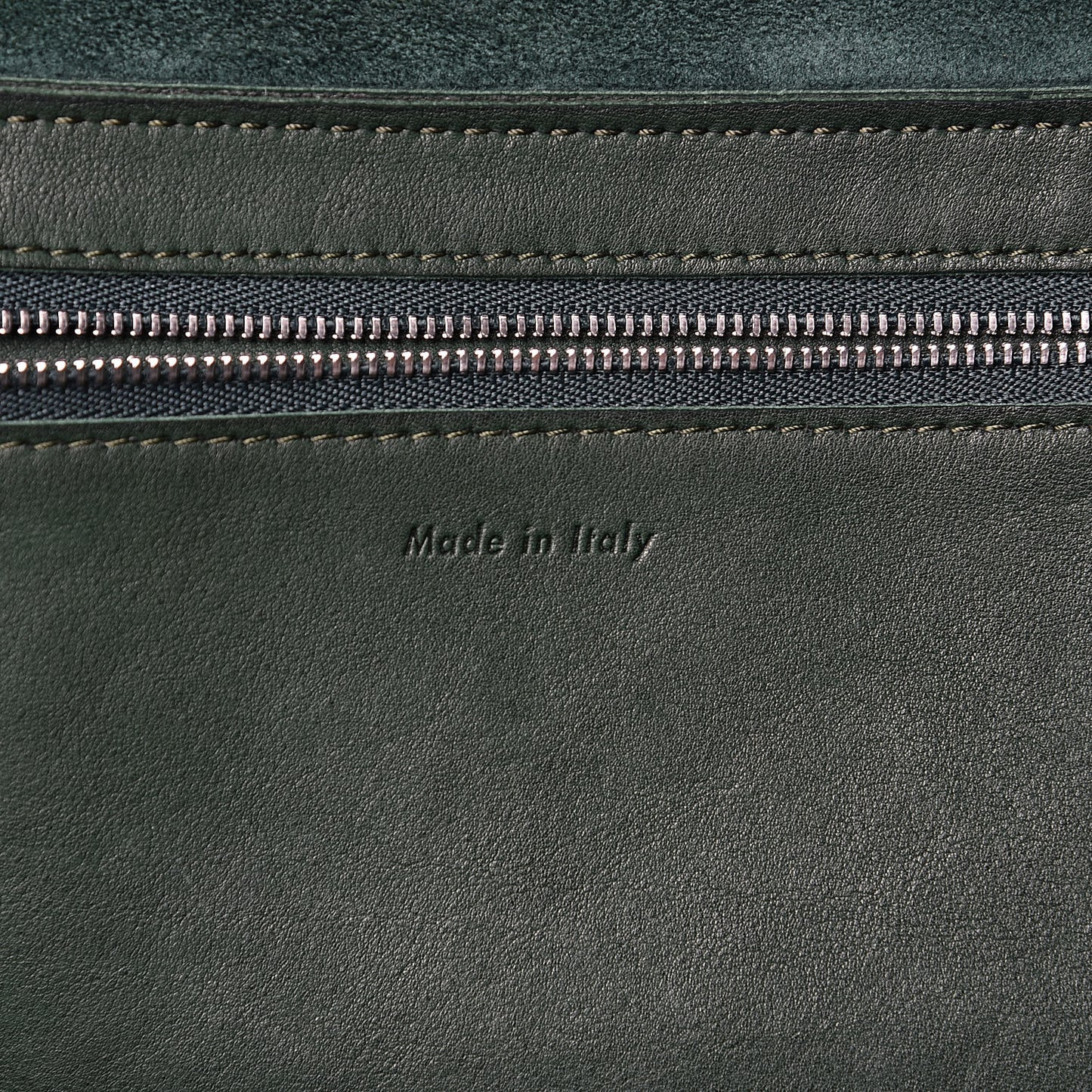Smooth Calfskin Medium Big Bag Dark Green