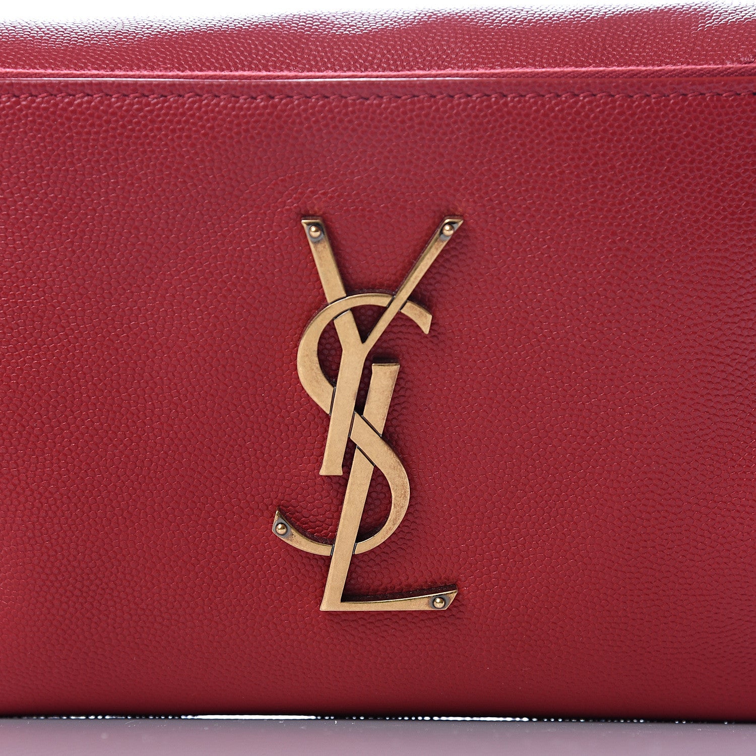 Saint Laurent Grain De Poudre Monogram Belt Bag Rouge Eros 11 of 11