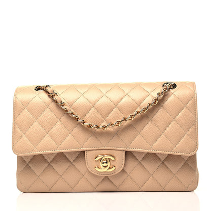 Chanel Caviar Quilted Medium Double Flap Beige 1 of 9