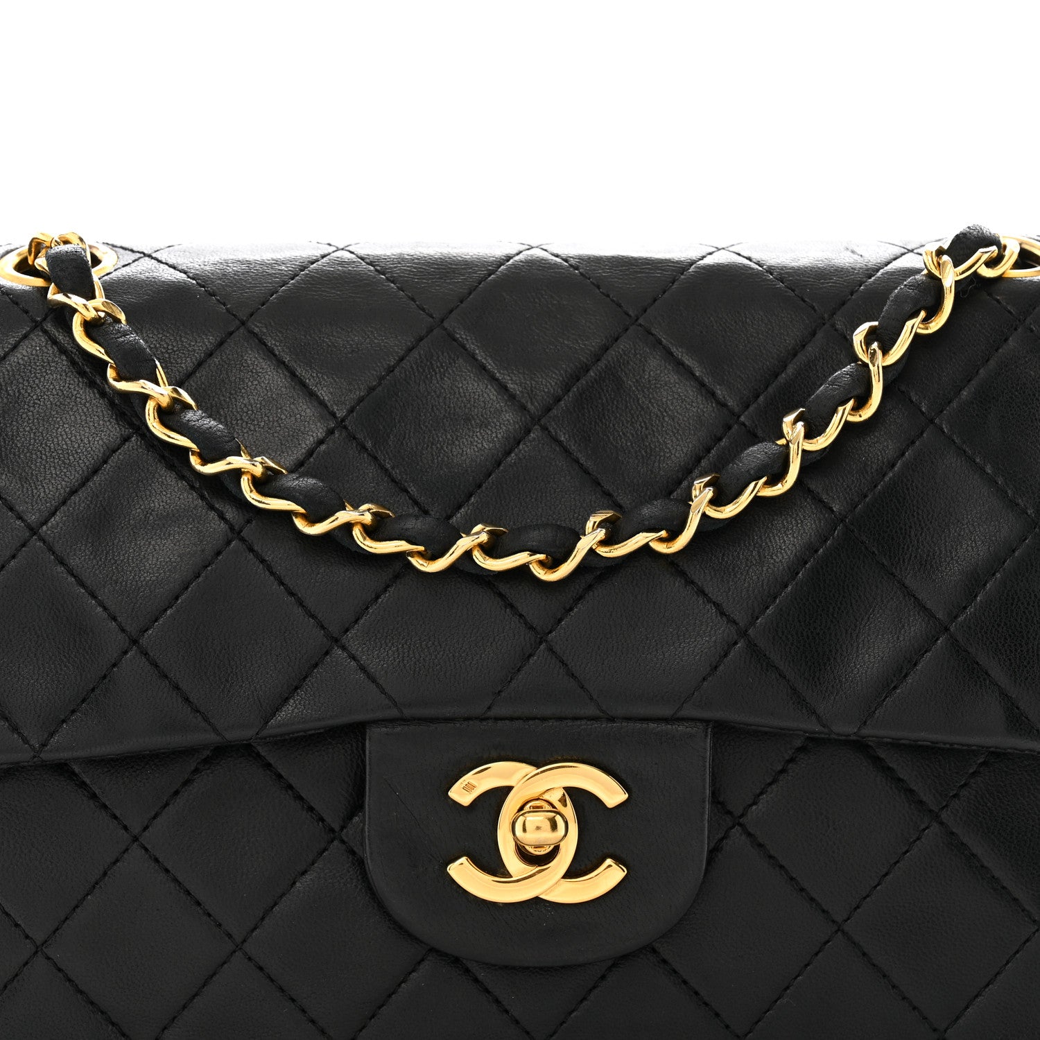 Chanel Lambskin Quilted Small Double Flap Black 9 of 16