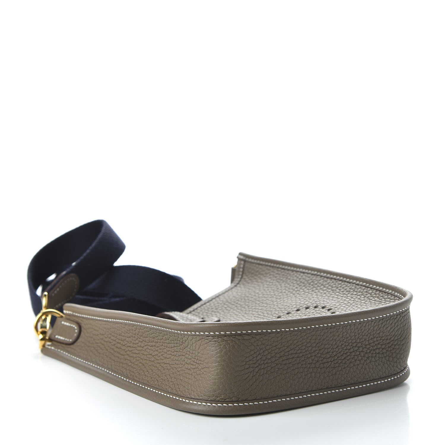 Hermes Taurillon Clemence Amazone Evelyne TPM Etoupe Bleu Indigo 4 of 10