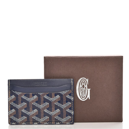 Goyard Goyardine Saint Sulpice Card Holder Navy 7 of 7