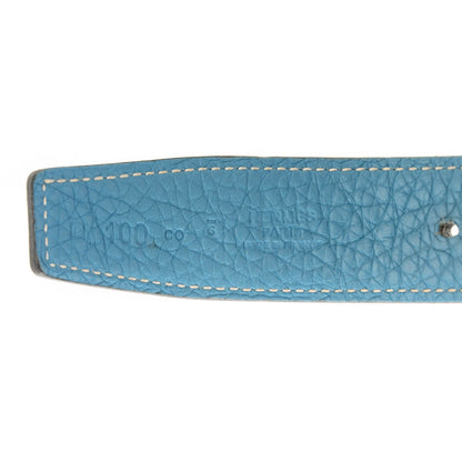 Hermes Box Taurillon Clemence 32mm H Belt 100 Black Blue Jean 3 of 6