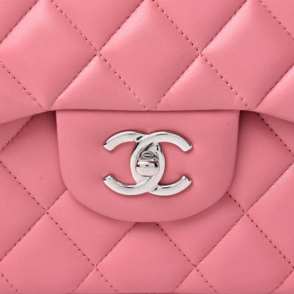 Chanel Lambskin Quilted Jumbo Double Flap Pink 14 of 14
