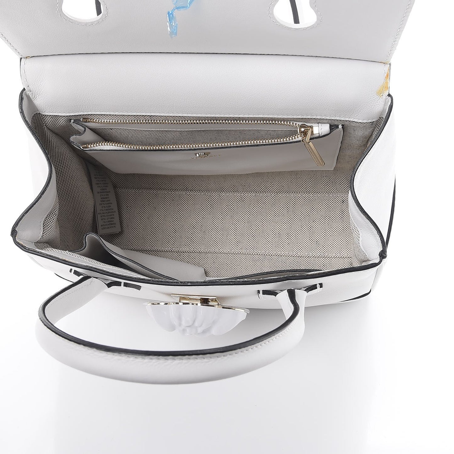 Calfskin Medium Palazzo Empire Bag White