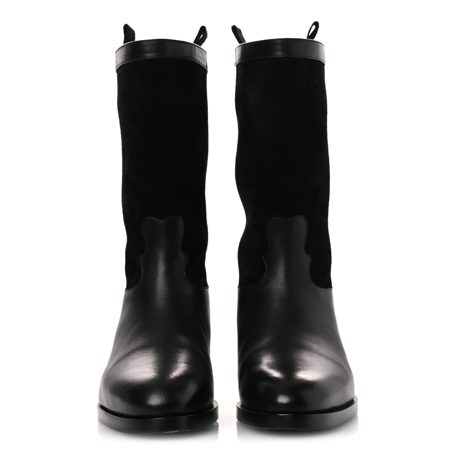 Chanel Suede Calfskin CC Short Boots 37 Black 1823018 – FASHIONPHILE