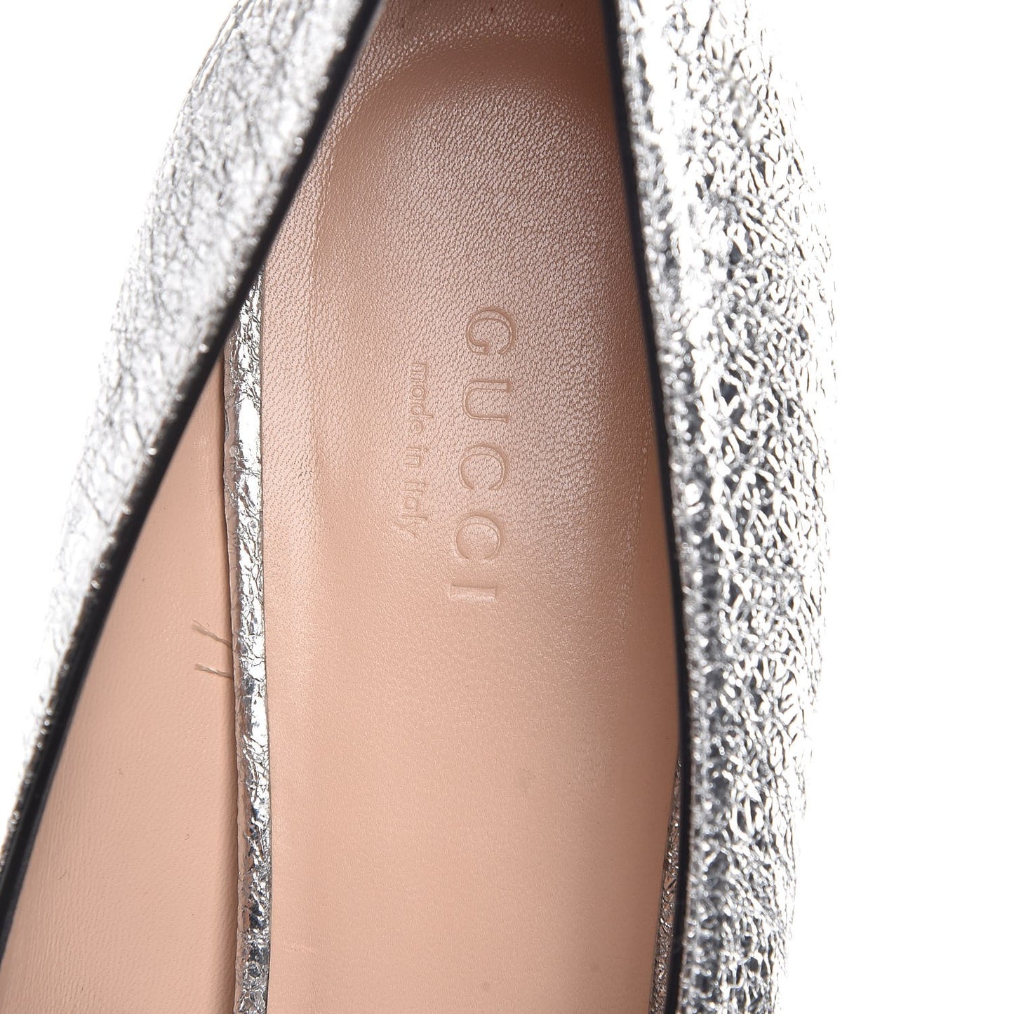 Galassia GG Marmont Fringe 50mm Loafer Pumps 41 Argento