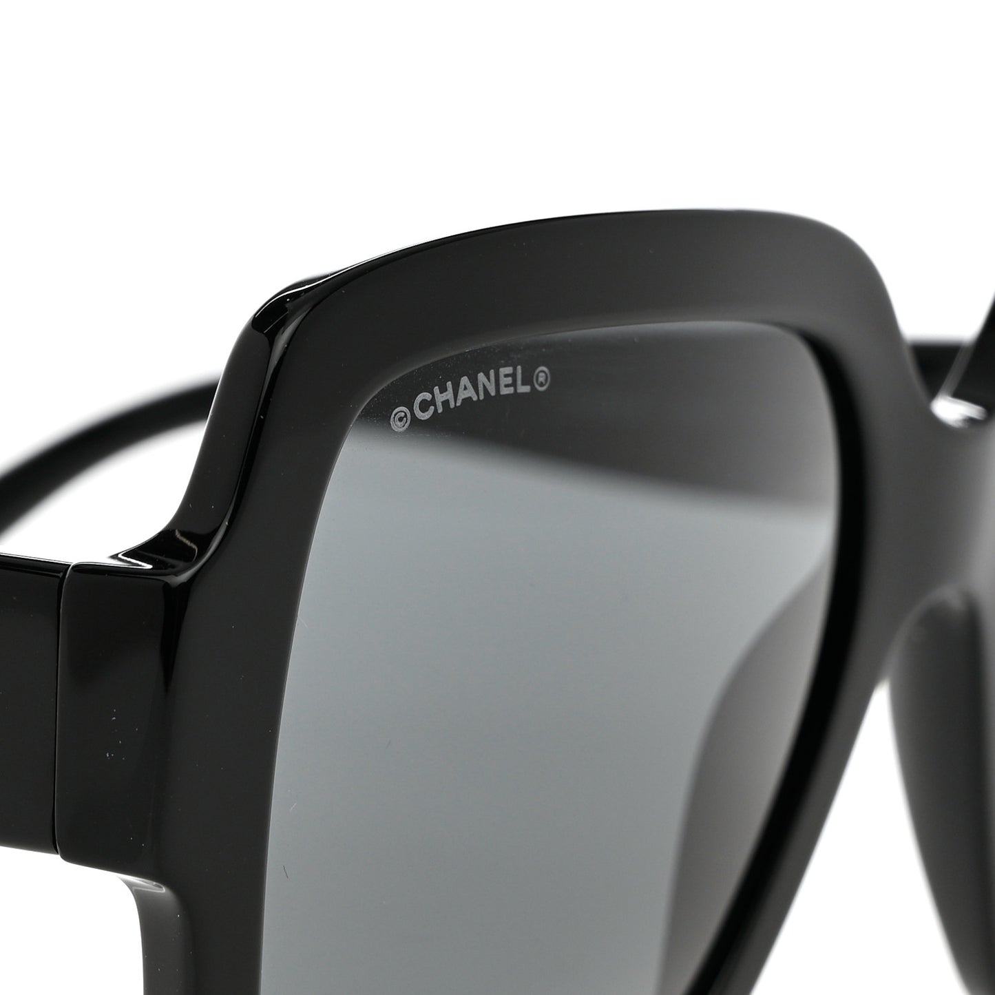 Acetate Square Heart Sunglasses 5479 Black
