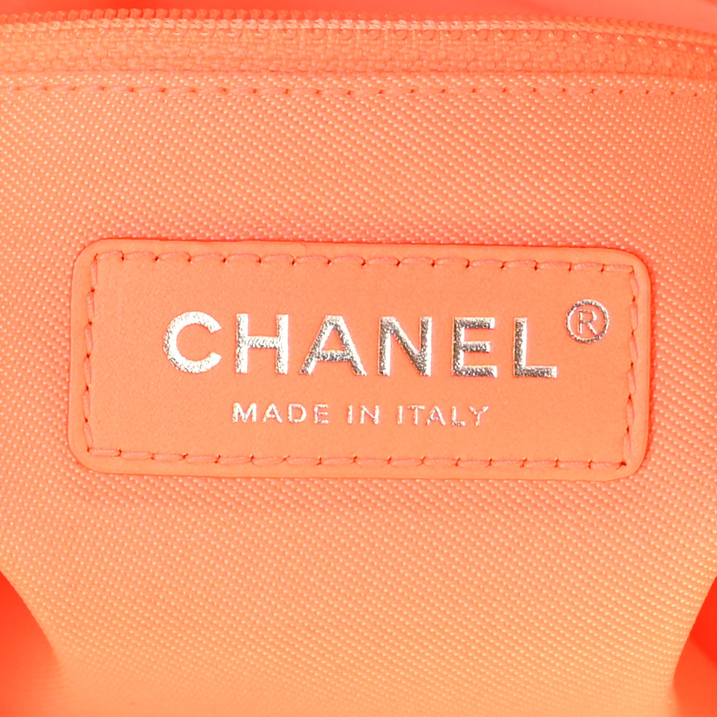 Mixed Fibers Calfskin Mini Deauville Tote Orange Yellow