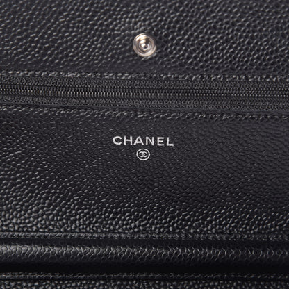 Chanel Caviar Quilted Wallet On Chain WOC Black 6 of 12