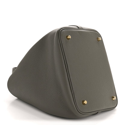 Hermes Taurillon Clemence Picotin Lock 22 MM Etain 4 of 12
