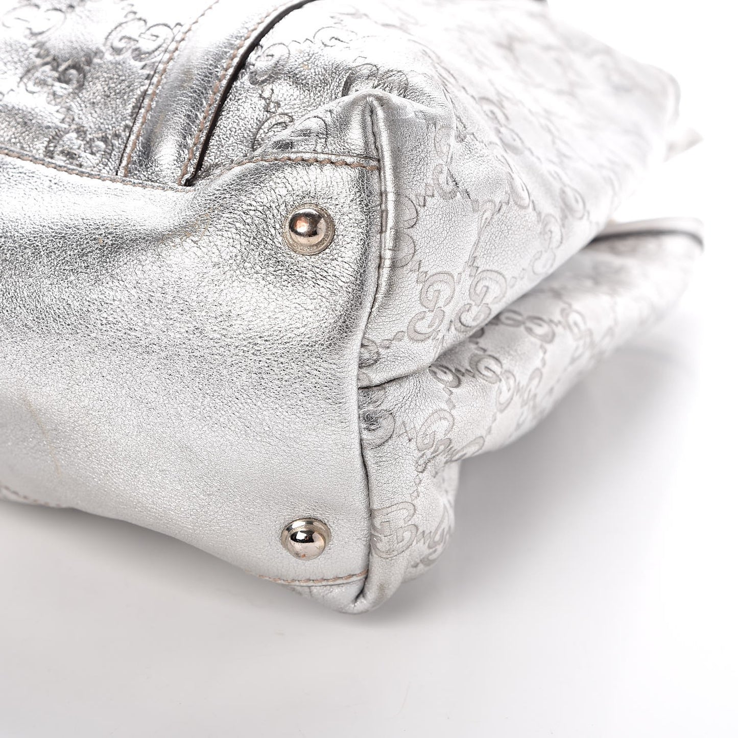 Guccissima Medium Britt Tote Silver