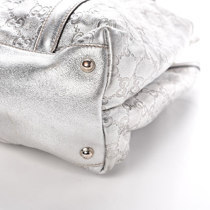 Gucci Guccissima Medium Britt Tote Silver 13 of 17
