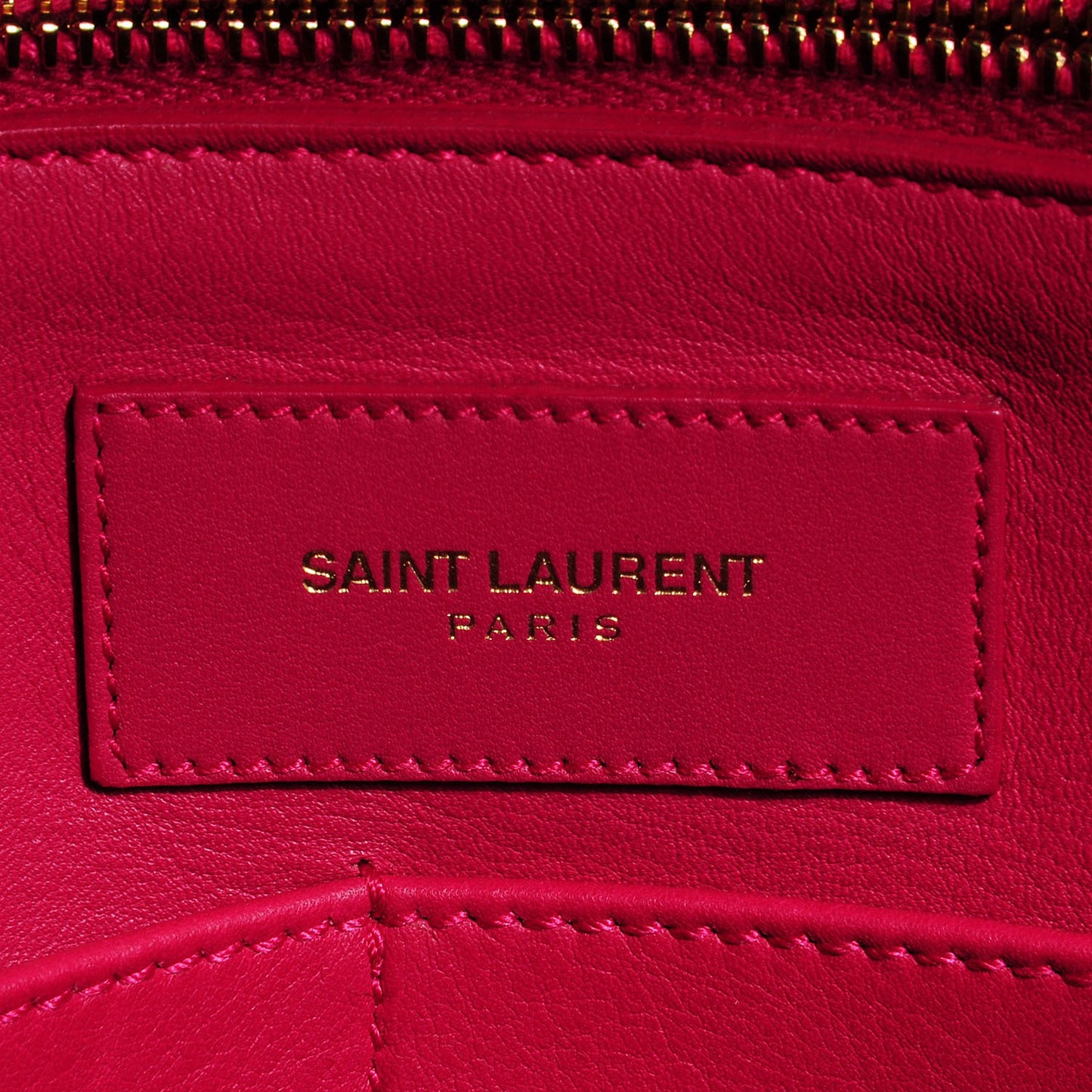 Calfskin Medium Classic Y Cabas Fuchsia