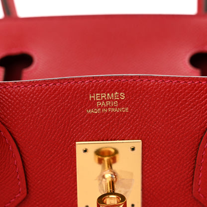 Hermes Epsom BIRKIN 30 Rouge Casaque 6 of 15