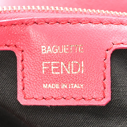 Fendi Nappa FF 1974 Embossed Baguette Lampone 6 of 9