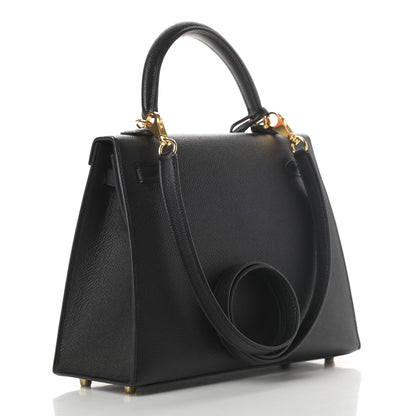 Hermes Epsom Kelly Sellier 25 Black 3 of 12