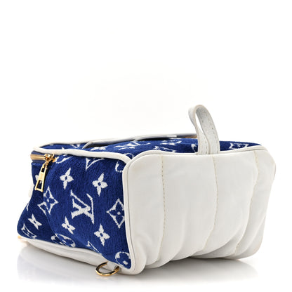 Louis Vuitton Jacquard Velvet Monogram Palm Springs Backpack Mini Blue 4 of 10