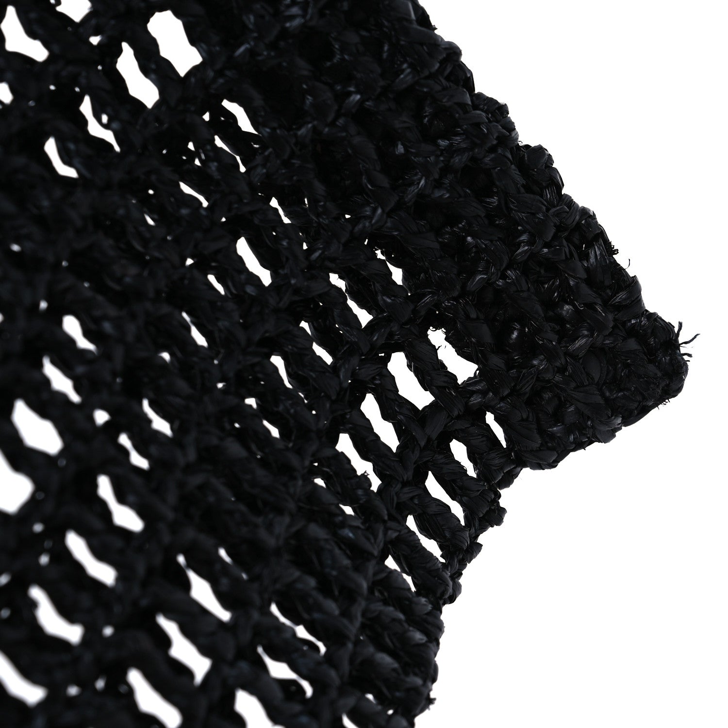 Saint Laurent Raffia Calfskin Oxalis Shoulder Bag Black 11 of 11