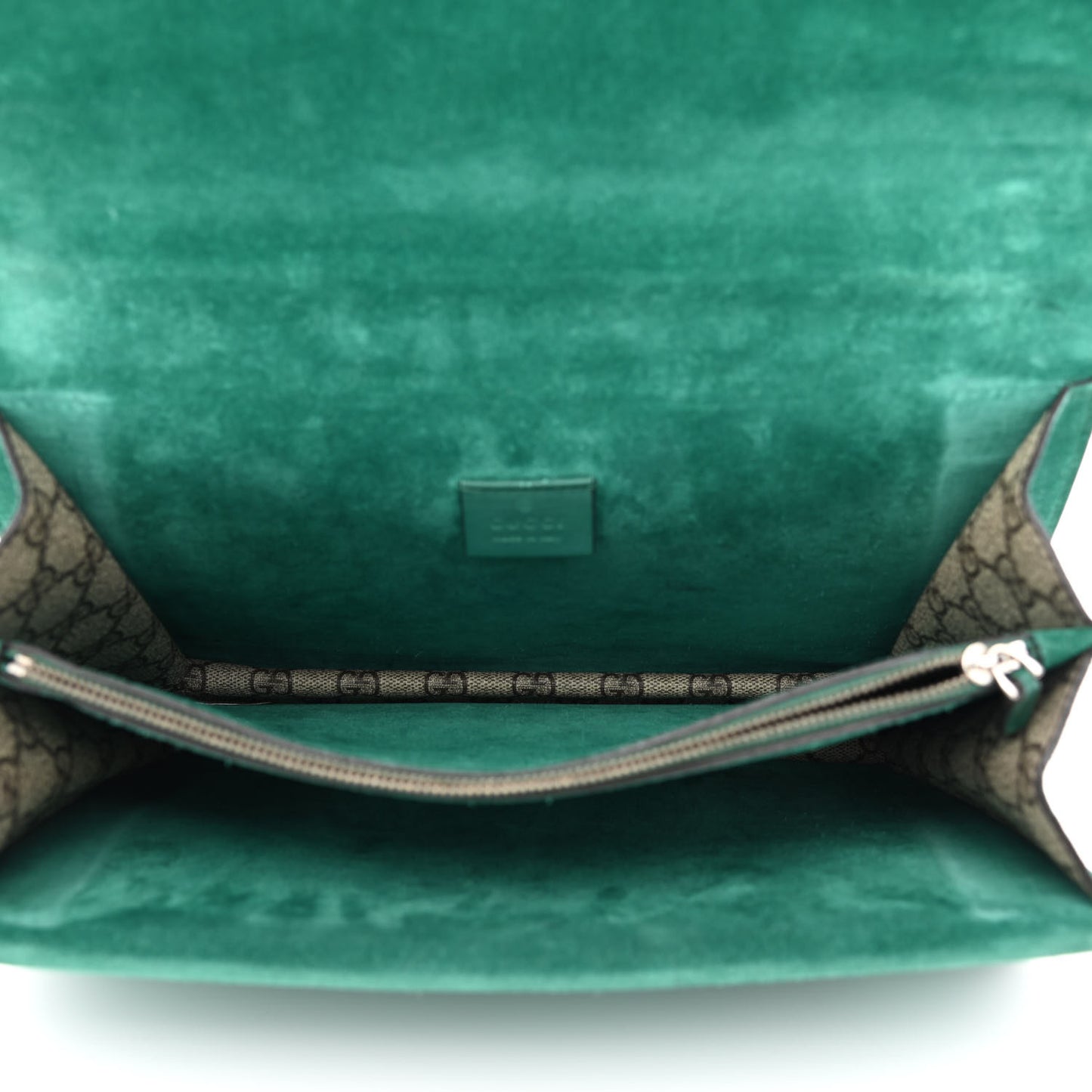 GG Supreme Monogram Embroidered Medium Dionysus Shoulder Bag Emerald