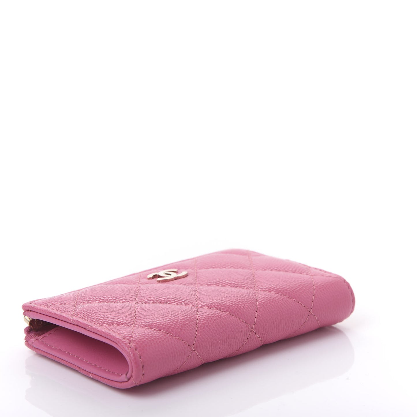 Caviar Quilted Key Holder Case Pink