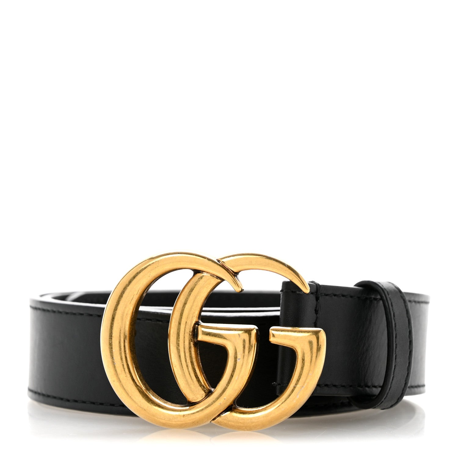 Gucci Calfskin Double GG 30mm Belt 75 30 Black 1 of 7