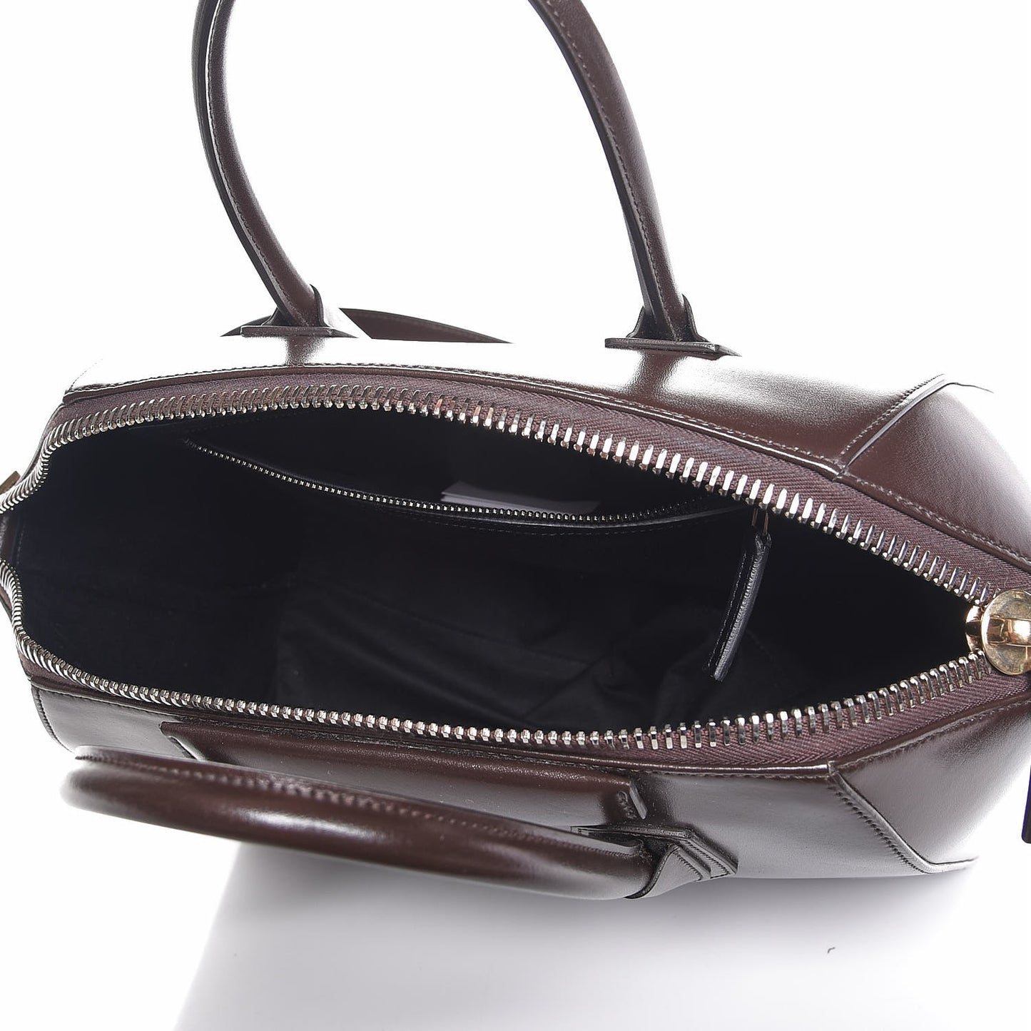 Shiny Lord Calfskin Medium Antigona Dark Brown