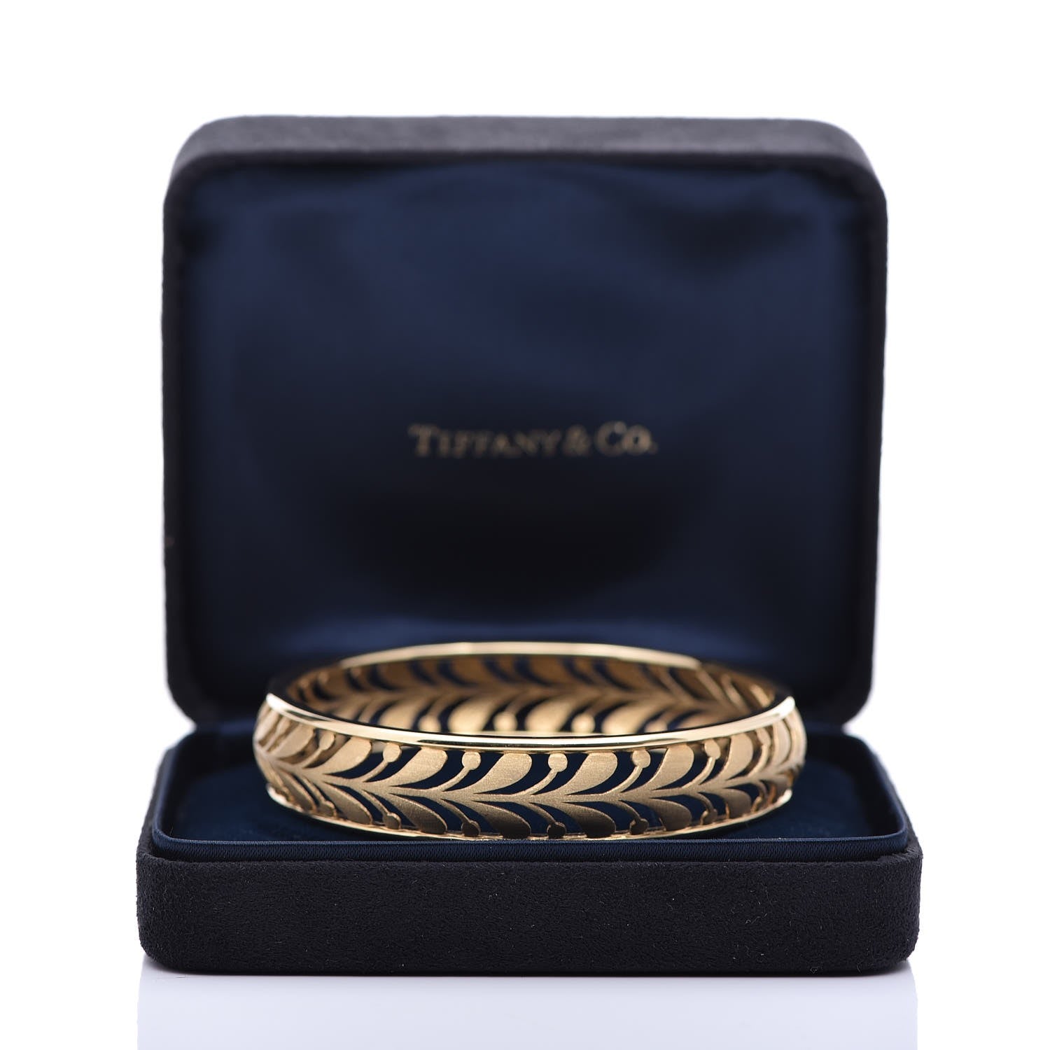 Tiffany 18K Yellow Gold Paloma Picasso Villa Paloma Palm Bangle 4 of 8