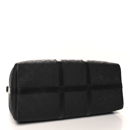 Louis Vuitton Taurillon Monogram Keepall Bandouliere 50 Black 3 of 10
