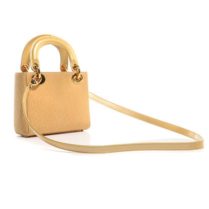 Christian Dior Suede Diorissimo Mini Lady Dior Gold 3 of 8
