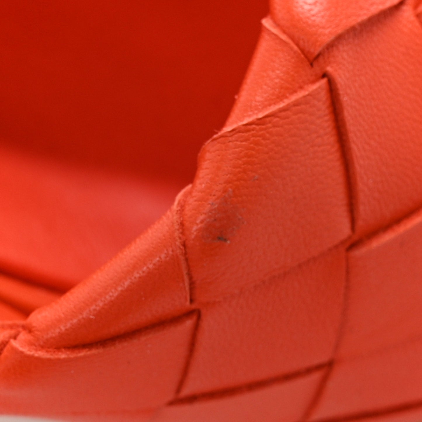 Nappa Intrecciato Blink Mule Sandals 38 New Orange