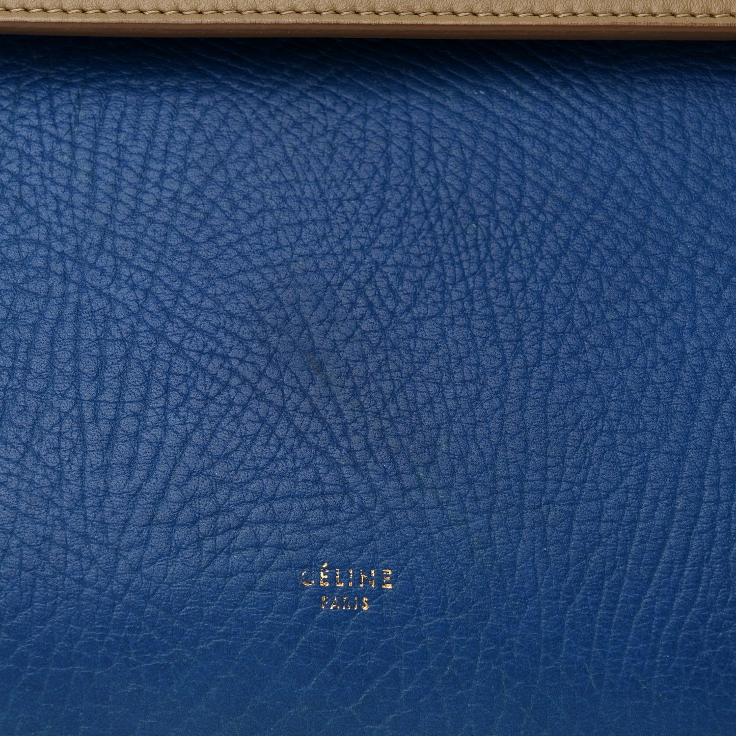 Elephant Calfskin Mini Tri-Color Belt Bag Indigo