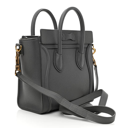 Celine Baby Drummed Calfskin Nano Luggage Kohl 3 of 11