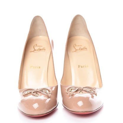 Christian Louboutin Patent Baronessa 100 Pumps 38 Nude 2 of 8