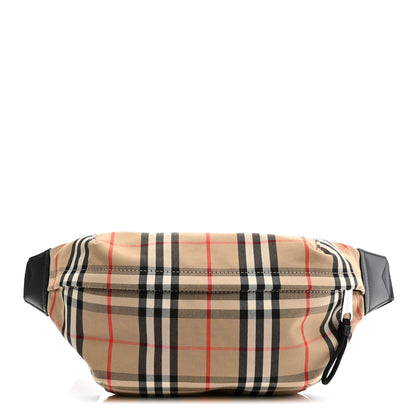 Burberry Nylon Vintage Check Medium Sonny Bum Bag Archive Beige Black 1 of 10