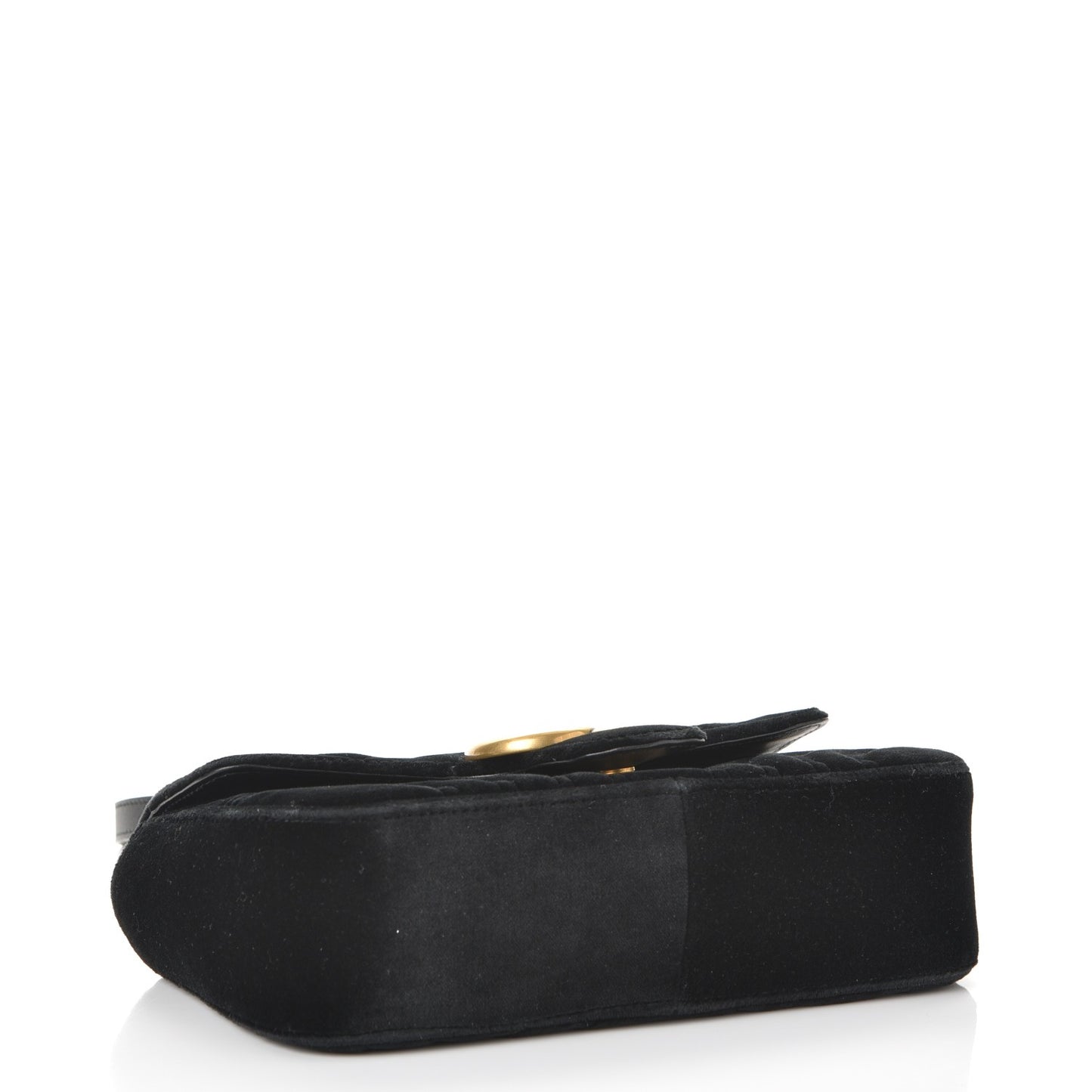 Velvet Matelasse Mini GG Marmont Shoulder Bag Black