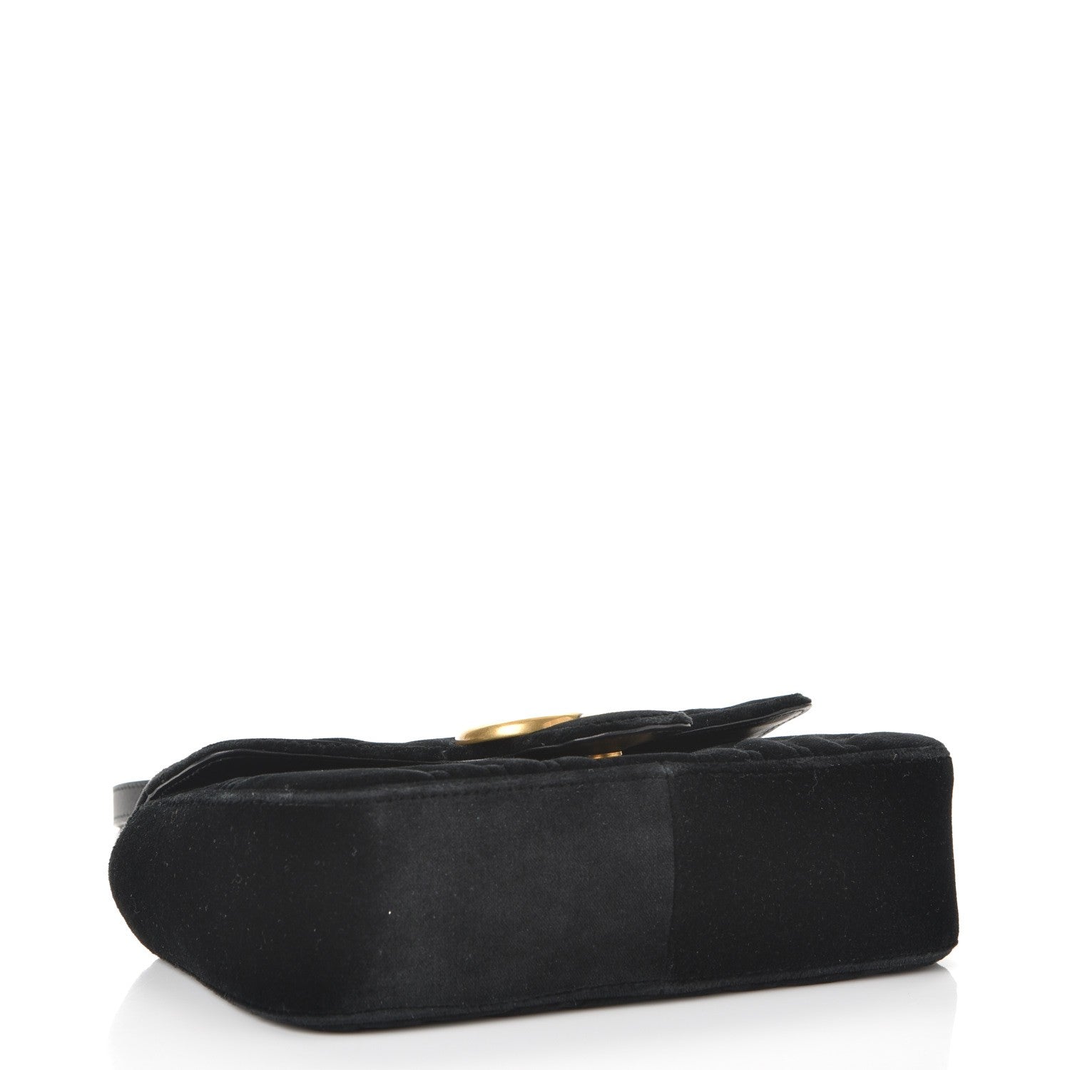 Gucci Velvet Matelasse Mini GG Marmont Shoulder Bag Black 4 of 7