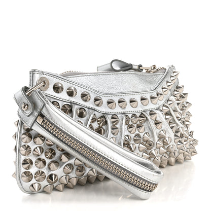 Tom Ford Pebbled Calfskin Studded Clutch Silver 3 of 9